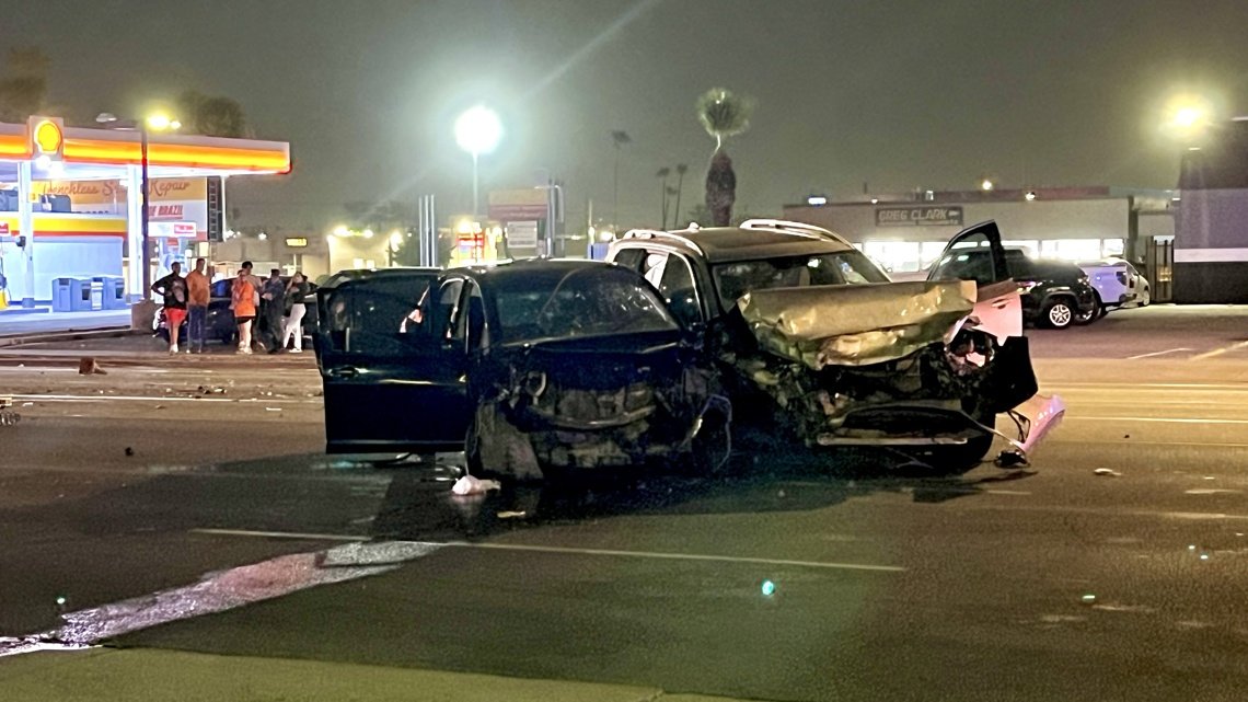 3 hospitalized after crash in Phoenix