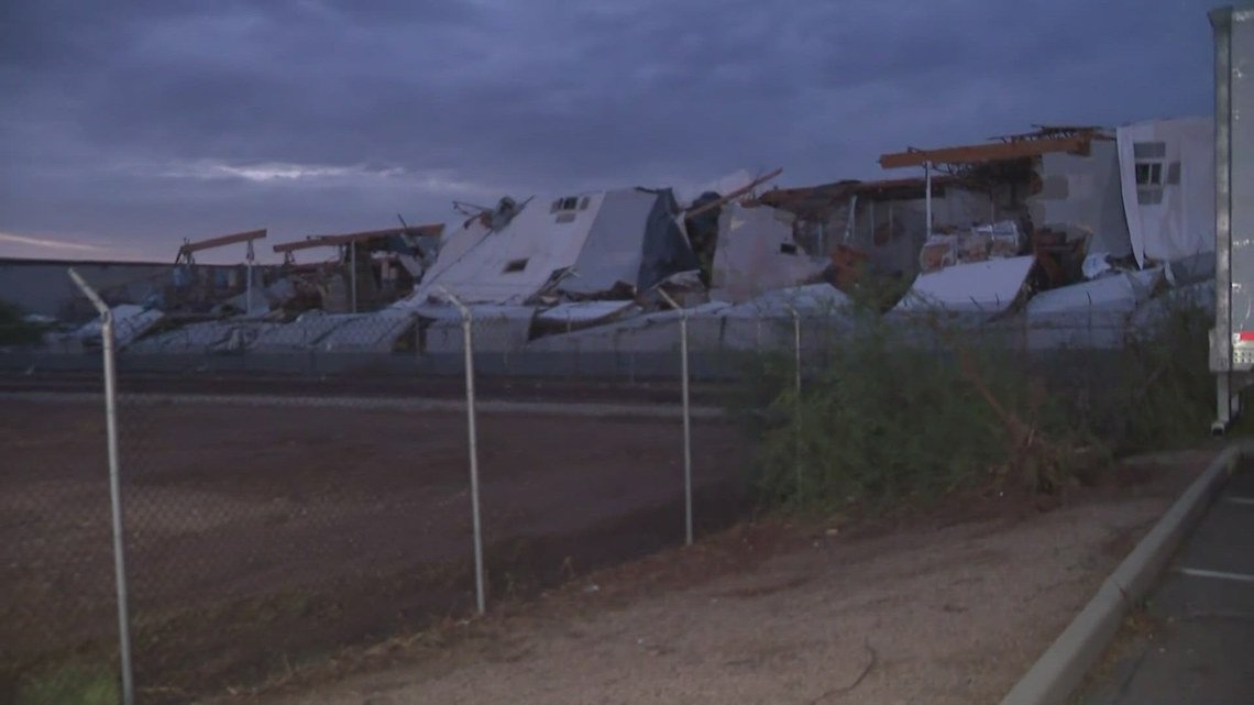 'We will be out here for as long as it takes': Phoenix Fire gives update on worker missing after storms cause roof collapse at commercial building