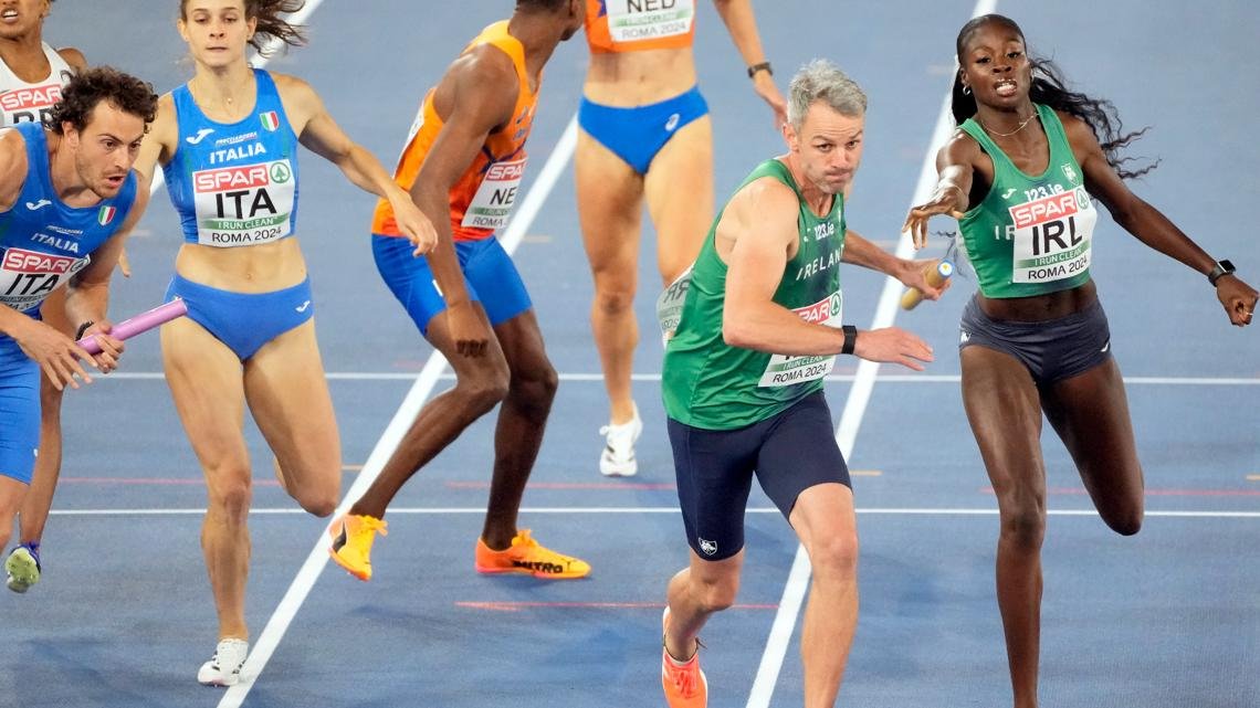 Gray-haired sprinters are rare at the Olympics. Irish runner Thomas Barr is an exception