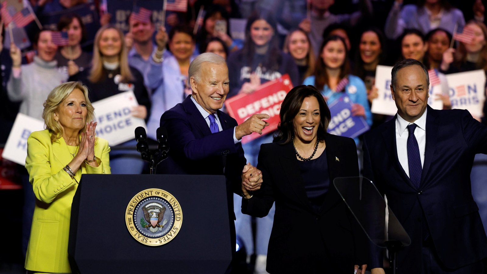 Democrats praise Biden for a tough decision, and some back Harris endorsement