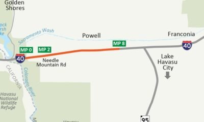 Lane closures on I-40 near Arizona, California border begin Tuesday