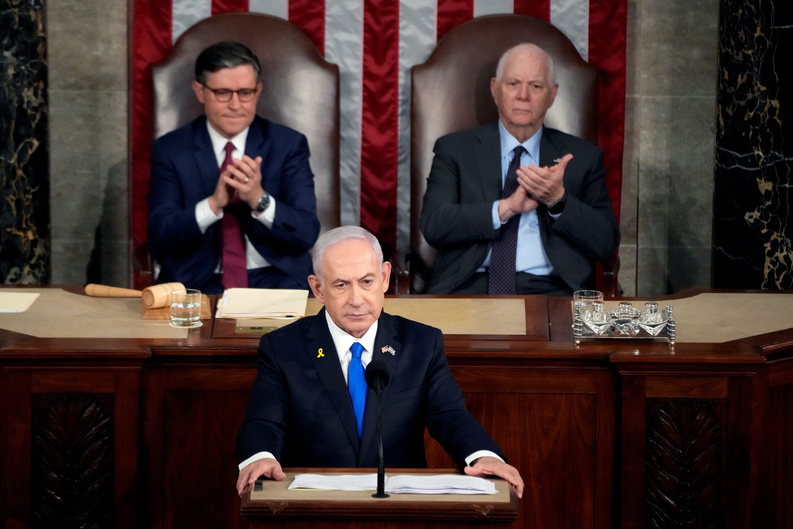 In Capitol address, Israeli leader calls for U.S. backing to defeat Hamas