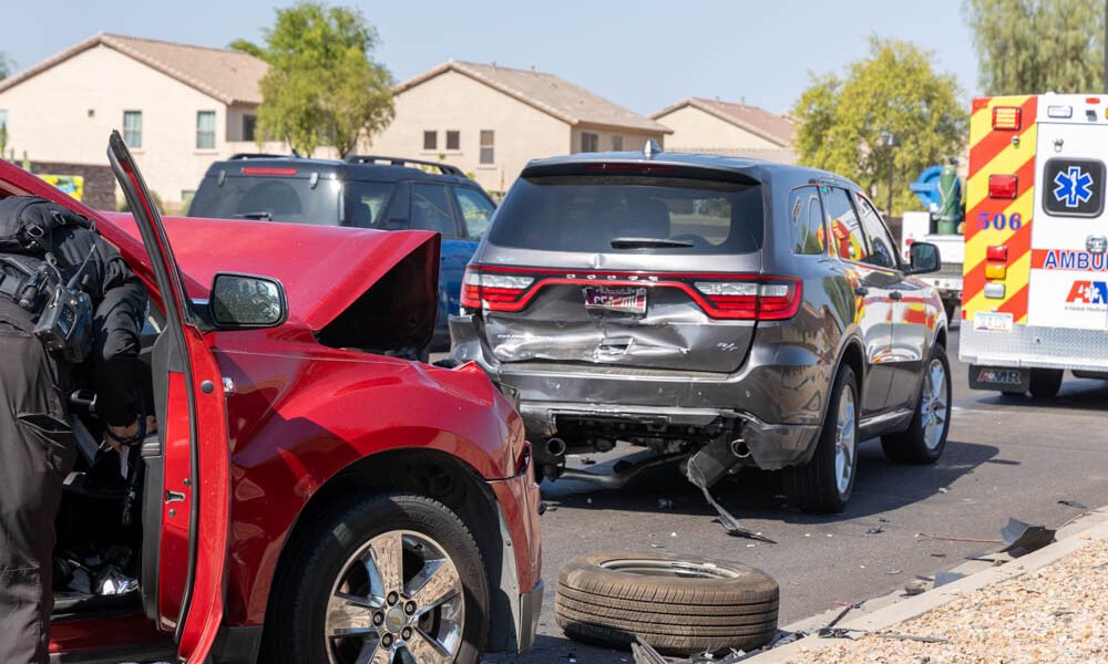 At least 1 hospitalized in rear-end crash