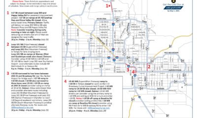 Valley freeway closures and restrictions this weekend, July 26-29