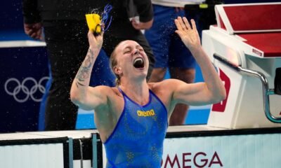 Talked into swimming the 100-meter freestyle, Sarah Sjöström gets a gold that surprises even her