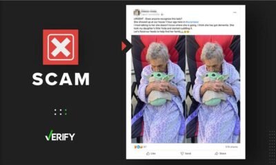 Photo of a missing elderly woman holding a Yoda toy is part of a bait-and-switch scam