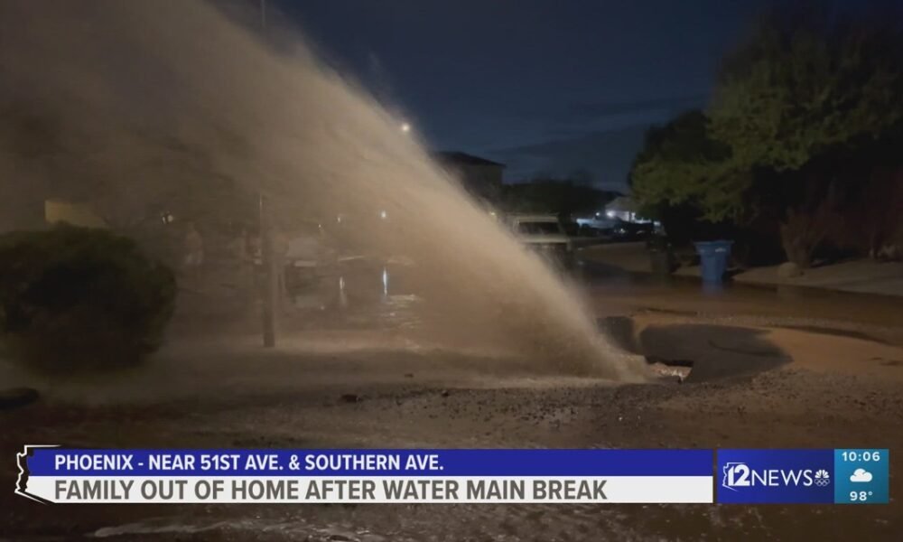 'It was crazy': Valley home flooded after water main breaks right in front of their house