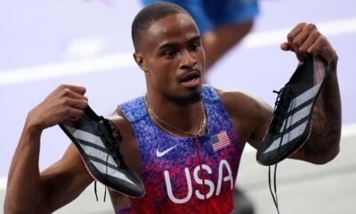 Why do Olympic runners take off their shoes after a race?