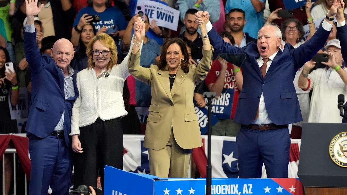 Fact-checking Kamala Harris' claims about Donald Trump at Arizona rally