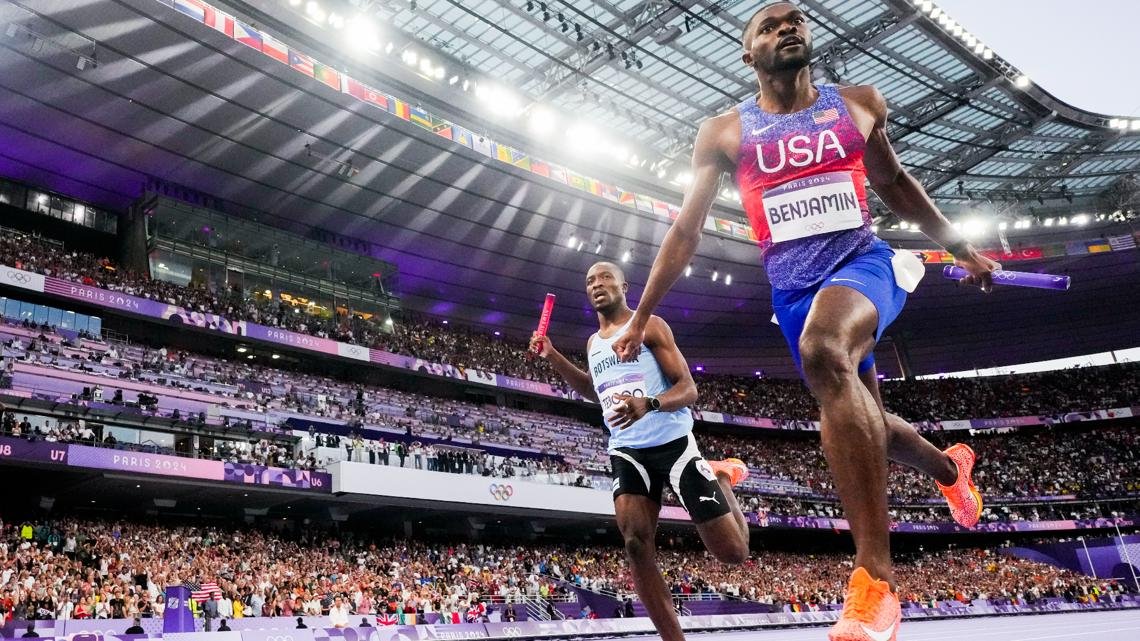 US holds off Botswana to win men's 4x400 relay at Paris Olympics