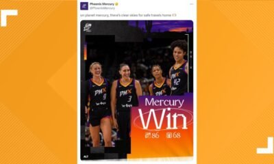 Taurasi scores 23, Cunningham records first career double-double as Mercury beat Sky 86-68