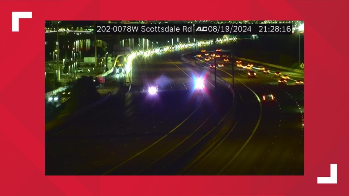 Eastbound lanes of Loop 202 closed in Tempe due to crash