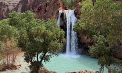 Turquoise waters of Havasu Falls return a week after damaging flash floods