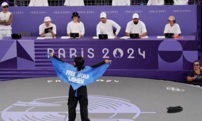 Afghan refugee breaker disqualified for wearing 'Free Afghan Women' cape at Paris Olympics