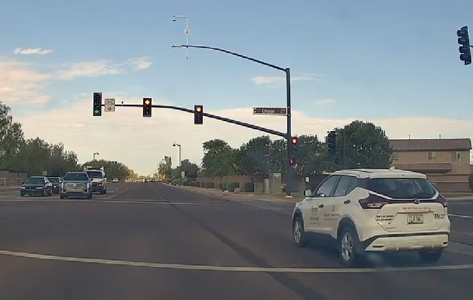 Healthcare? Don’t care: Medical van caught on camera trying to get T-boned