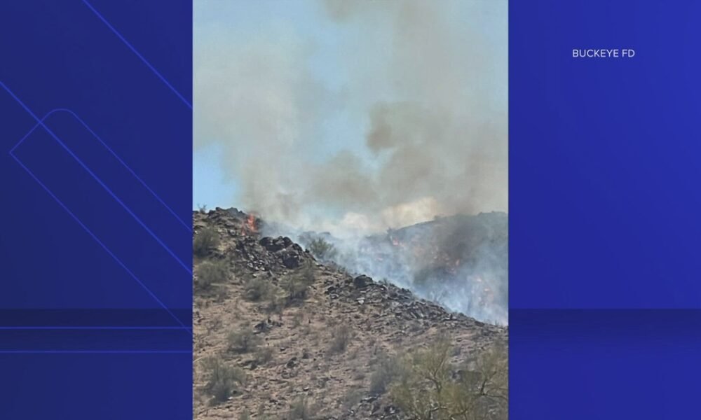 Robbins Fire burning south of Buckeye mapped at 71 acres