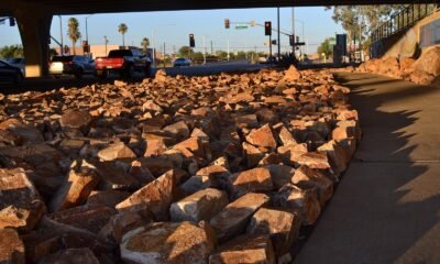 Tucson drops $200k in rocks at Downtown underpasses frequented by homeless