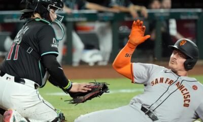 Chapman's inside-the-park HR lifts Giants to 6-3 win, Diamondbacks lose ground in NL playoff race