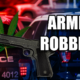 Armed robbery involving Marijuana graphic.