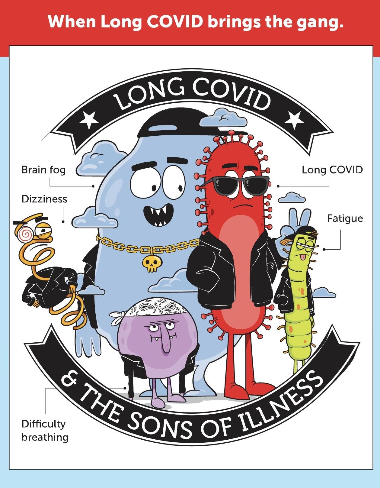 'Long COVID' & his gang of symptoms star in Pima Health comic