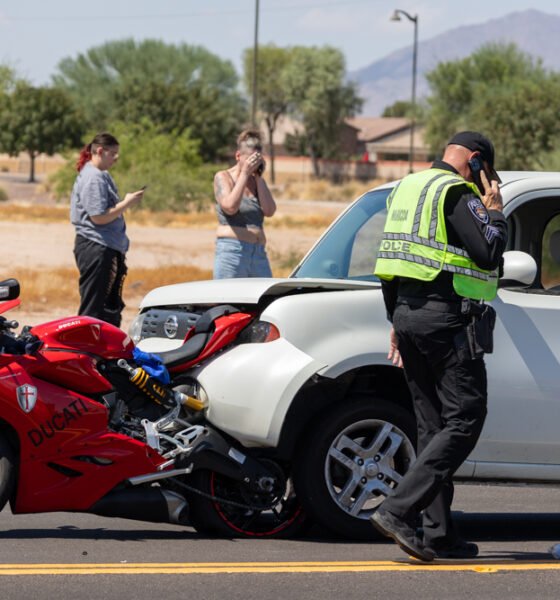 Motorcyclist hospitalized after Porter Road crash