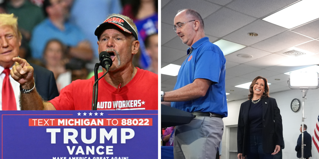 Trump and Harris, with starkly different records on labor issues, are both courting union voters