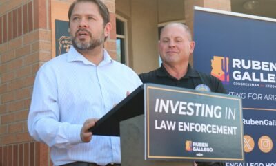 Arizona Senate candidate Gallego leaves police press conference early