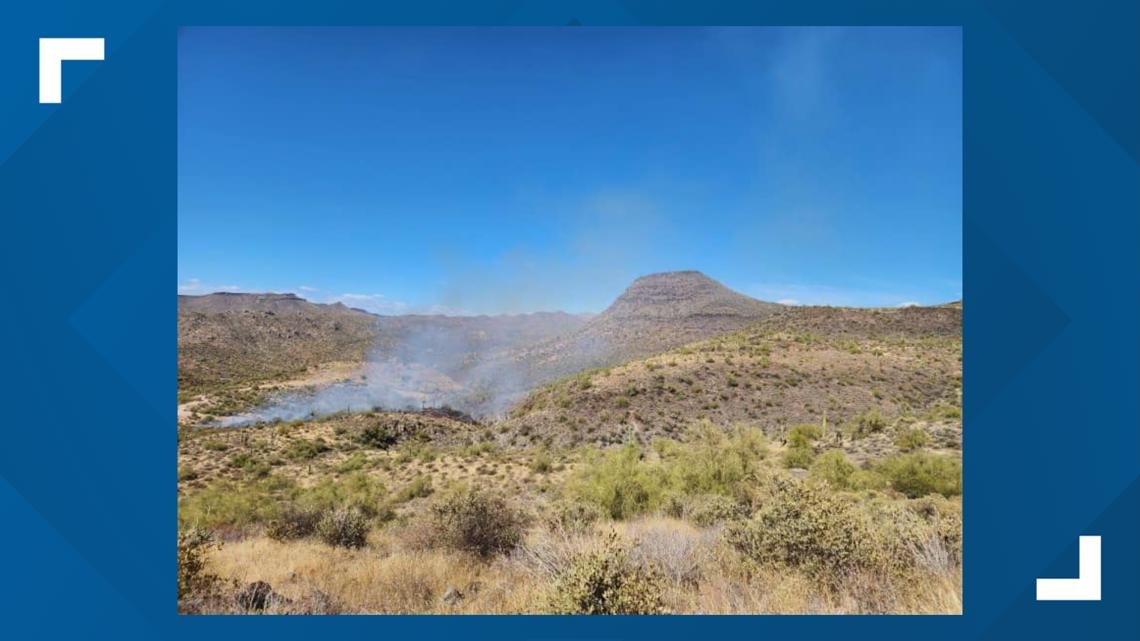 Crews are battling the Skittle Fire, which has burned 20 acres in the Tonto National Forest