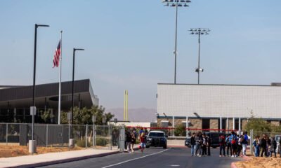 Students are evacuated from Desert Sunrise High School Oct. 24, 2024. [Brian Petersheim Jr.]