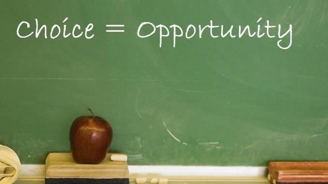 choice = opportunity on chalkboard