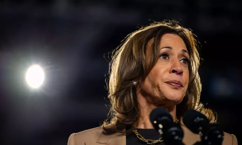 Pro-Palestine protester interrupts Kamala Harris Chandler rally