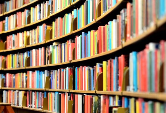 library shelves