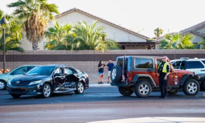 A Jeep SUV T-boned a Toyota sedan at the Smith-Enke Road and Vintage Drive intersection during rush hour Oct. 11, 2024. [Brian Petersheim Jr.]