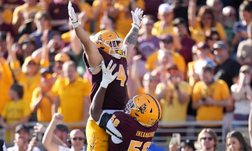 After fans storm field early, No. 21 Arizona St stops Hail Mary try for 28-23 win over No. 14 BYU