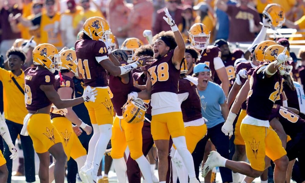 ASU jumps 7 spots in AP Top 25 after upset of BYU to become the highest-ranked Big 12 team