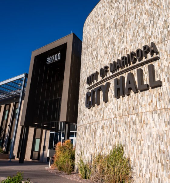 An exterior view of Maricopa's city hall on April 2, 2024. [Bryan Mordt]