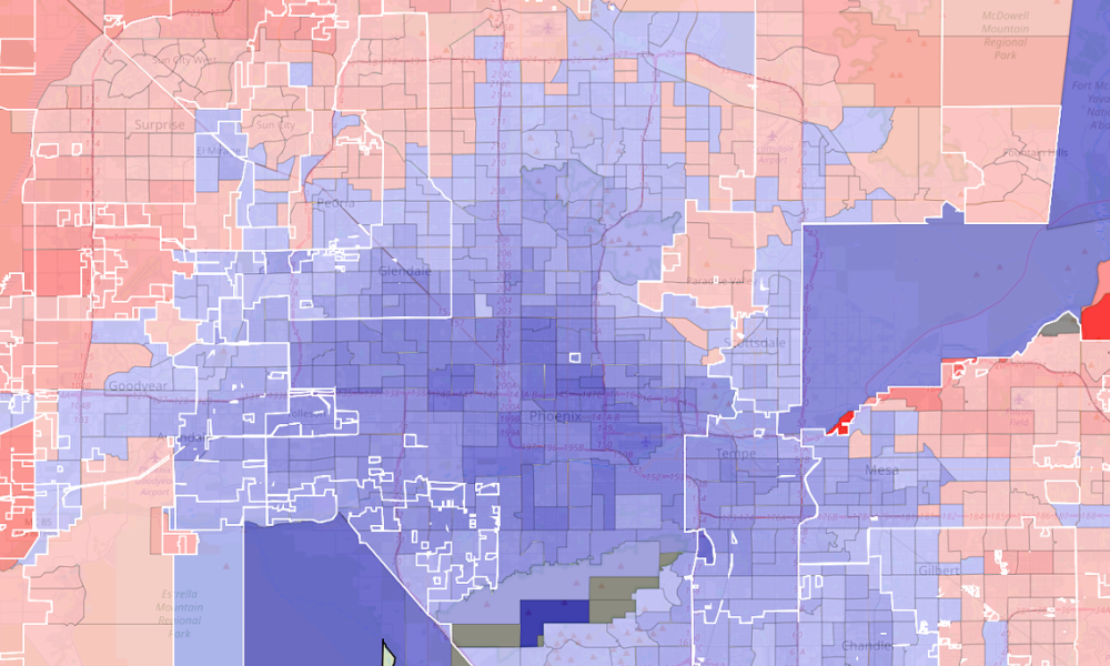 Map: How Maricopa County neighborhoods voted in Lake-Gallego race