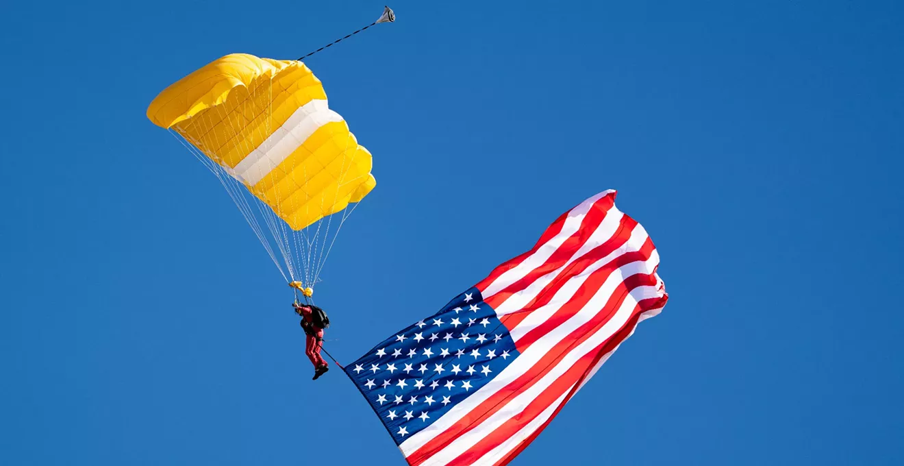 Photos: Mesa Veterans Day celebration features two senior skydivers