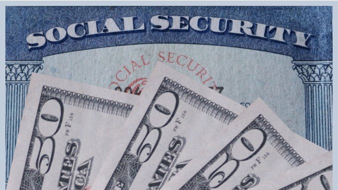 social security card with money