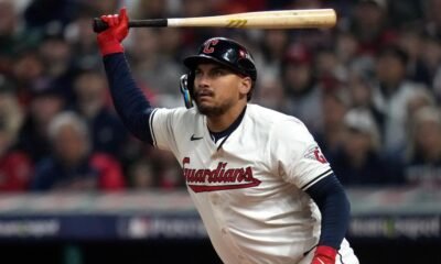 D-backs acquire 1B Josh Naylor from Guardians, who fill gap by adding Carlos Santana, AP source says