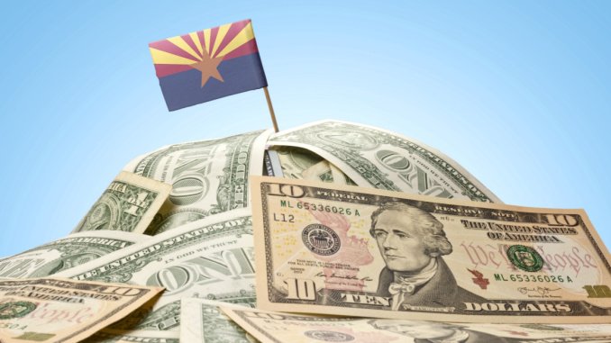 arizona flag with money