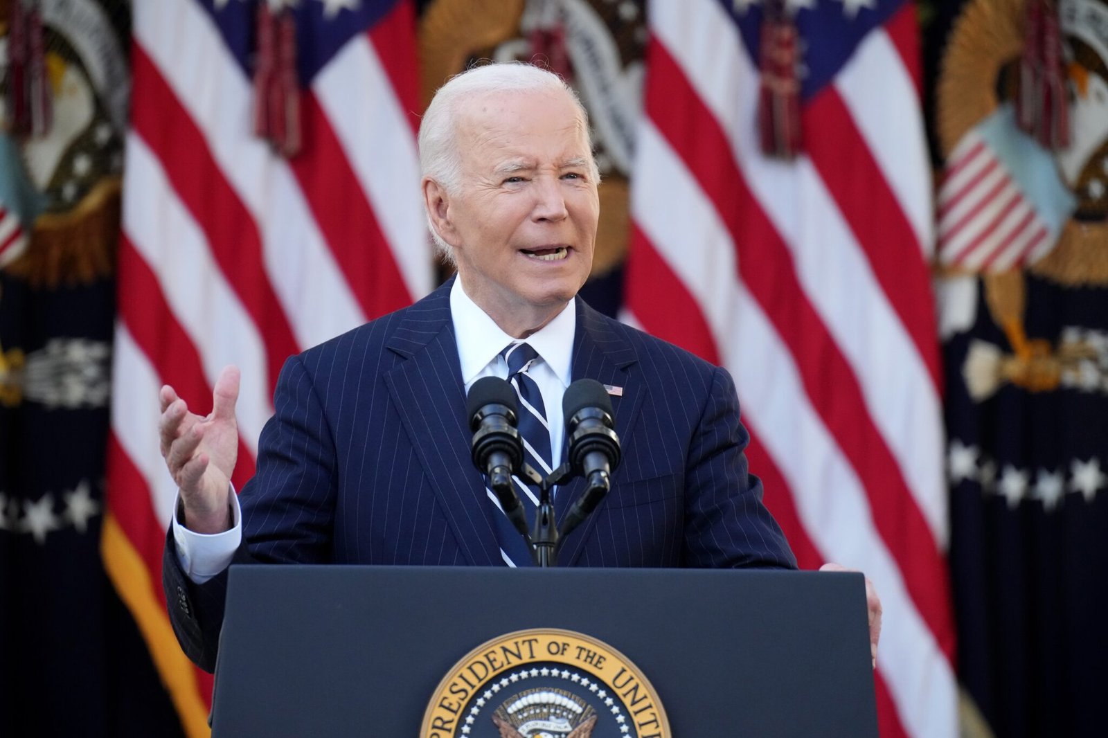 President Joe Biden delivers remarks at the White House Rose Garden Nov. 7. Biden on Monday commuted the sentences of 37 federal death row inmates. (Photo by Andrew Harnik/Getty Images)