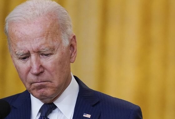 Joe Biden looking down