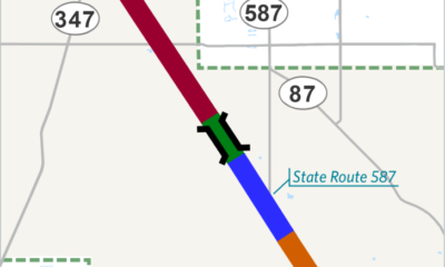 The Gila River Bridge, shown here in green, will be restricted Dec. 3 and 4, 2024, ADOT said.