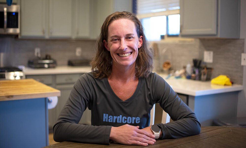 Jenece Mordt, vlogger for the new YouTube channel, Carnivore Granny, sits at the kitchen table of her Glennwilde home on Dec. 26, 2024. [Monica D. Spencer]