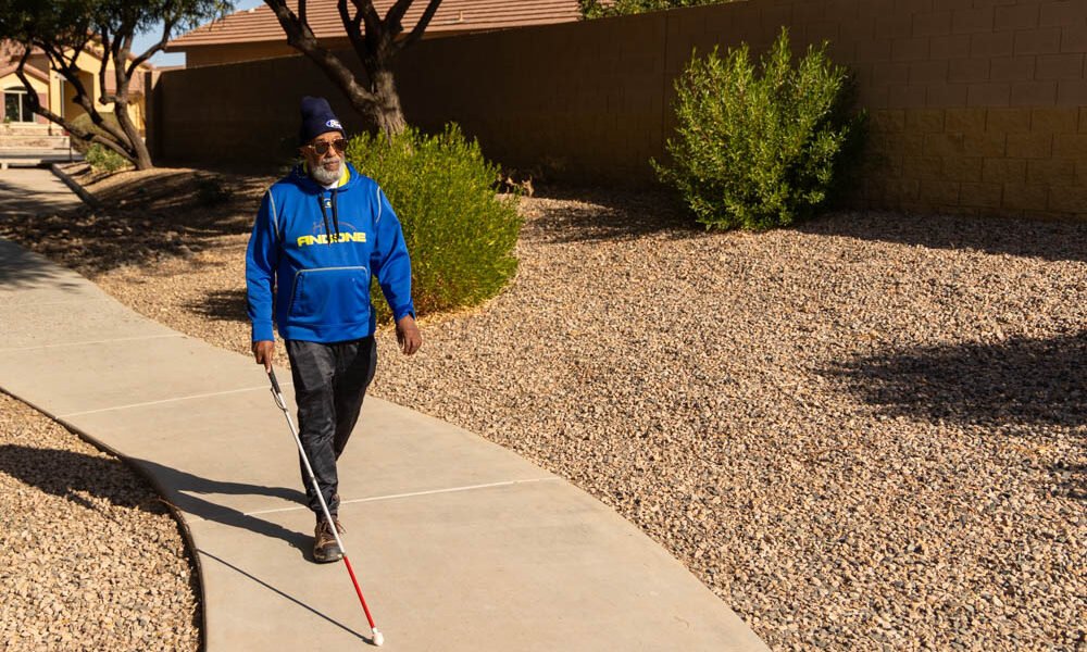 Meet Homestead’s blind senior who walks 8 miles a day to beat depression