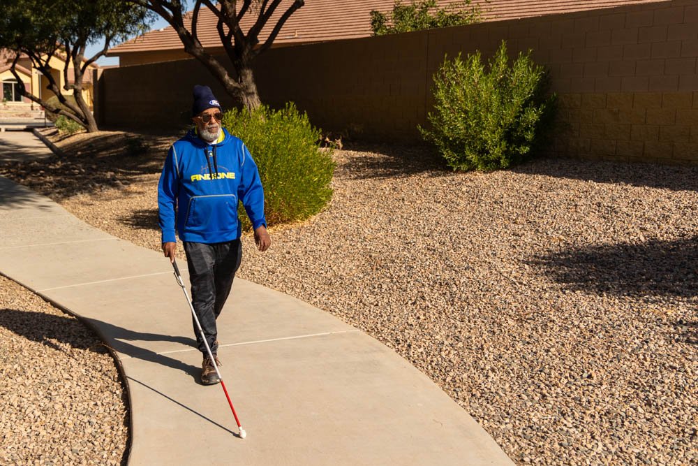 Meet Homestead’s blind senior who walks 8 miles a day to beat depression