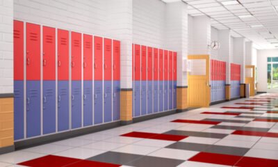 empty school hallway