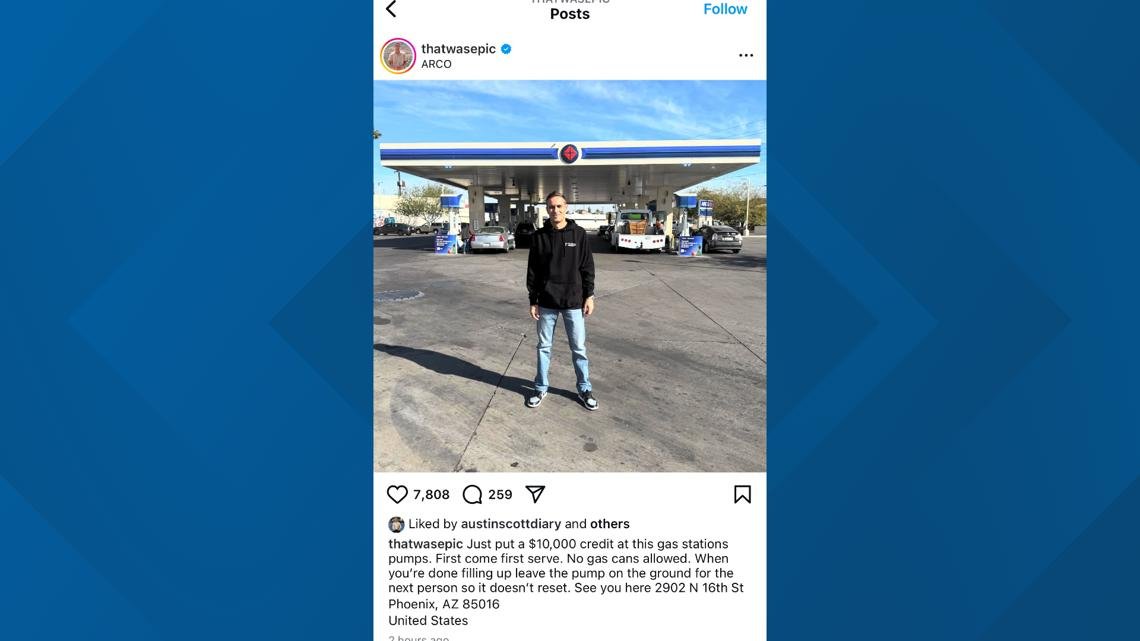 Instagram influencer Juan Gonzalez creates gas station gridlock in Phoenix