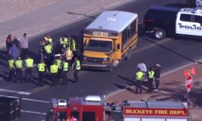 Neighbors voice safety concerns after school bus and truck collide in Buckeye